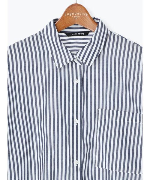 Lugnoncure(ルノンキュール)の「タイプライターレギュラーカラーシャツ(シャツ/ブラウス・レディース・ネイビー/オフホワイト/モカ・フリ-)」の19枚目の写真