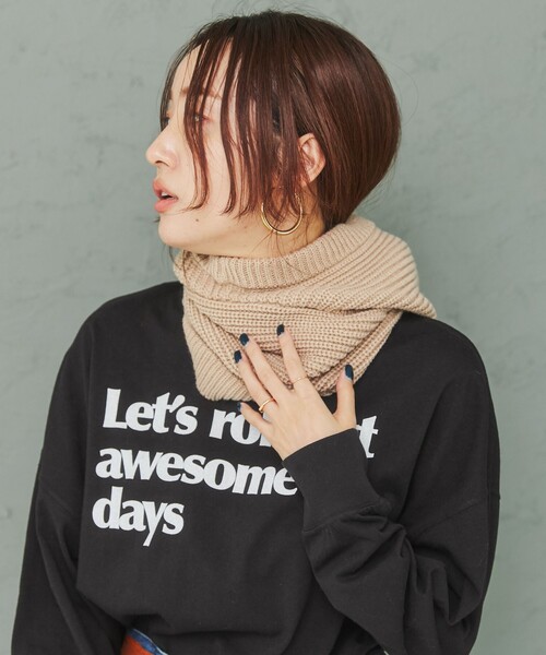 coen（コーエン）の「ニットバラクラバ（ニットキャップ/ビーニー・レディース・オフホワイト/グレー/ベージュ・FREE）」の4枚目の写真