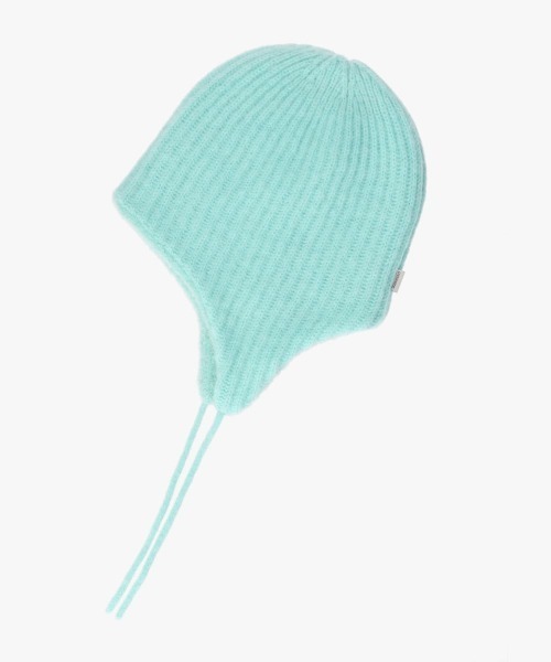 OVERRIDE(オーバーライド)の「OVERRIDE EARFLAP BEANIE ALPACA BLEND(ニットキャップ/ビーニー・メンズ・グレー/ミント/パープル/ブラック・57~59cm)」の4枚目の写真