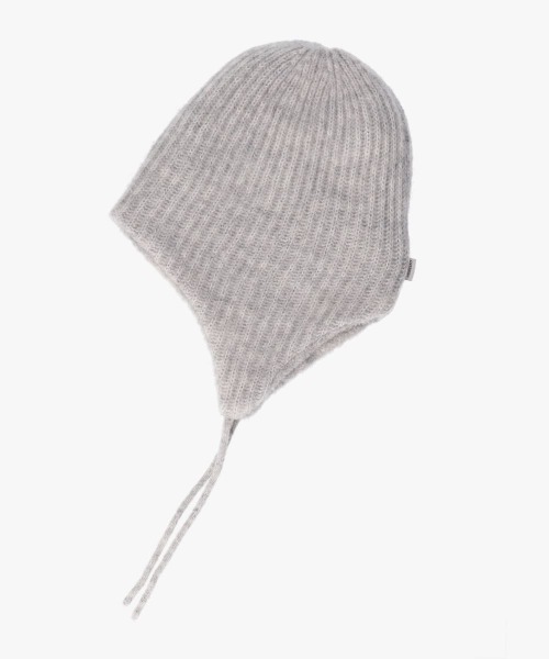 OVERRIDE(オーバーライド)の「OVERRIDE EARFLAP BEANIE ALPACA BLEND(ニットキャップ/ビーニー・メンズ・グレー/ミント/パープル/ブラック・57~59cm)」の6枚目の写真