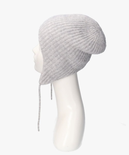 OVERRIDE(オーバーライド)の「OVERRIDE EARFLAP BEANIE ALPACA BLEND(ニットキャップ/ビーニー・メンズ・グレー/ミント/パープル/ブラック・57~59cm)」の8枚目の写真