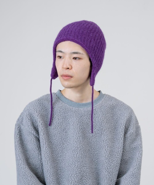 OVERRIDE(オーバーライド)の「OVERRIDE EARFLAP BEANIE ALPACA BLEND(ニットキャップ/ビーニー・メンズ・グレー/ミント/パープル/ブラック・57~59cm)」の19枚目の写真