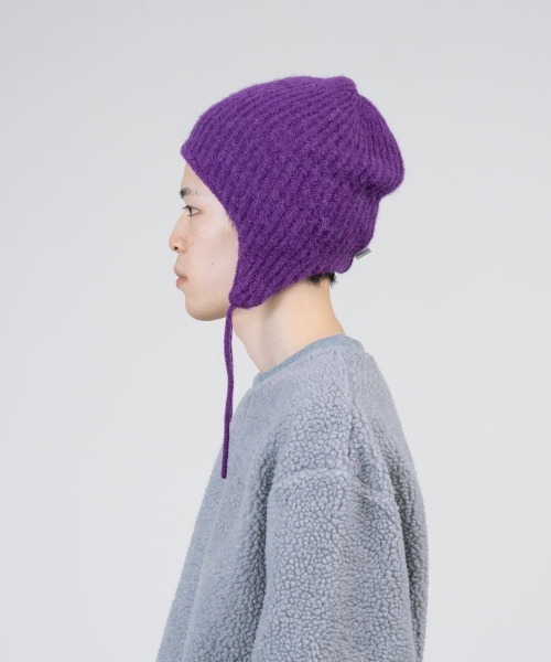 OVERRIDE(オーバーライド)の「OVERRIDE EARFLAP BEANIE ALPACA BLEND(ニットキャップ/ビーニー・メンズ・グレー/ミント/パープル/ブラック・57~59cm)」の21枚目の写真