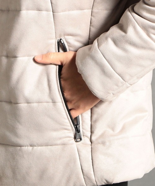 HIDEAWAYS NICOLE（ハイダウェイニコル）の「ストレッチスウェード中綿ブルゾン（ブルゾン・メンズ・ブラック/シルバーグレー/オレンジ/ネイビー/キャメル・LARGE/X-LARGE/MEDIUM）」の12枚目の写真