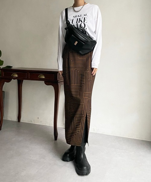 DouDou（ドゥドゥ）の「ロゴTEE（Tシャツ/カットソー・レディース・ホワイト/グレー/グリーン/チャコールグレー/グレイッシュベージュ・FREE）」の20枚目の写真