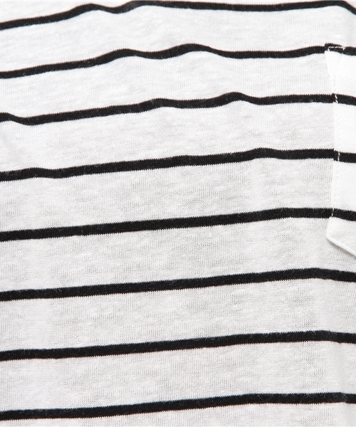 WEGO（ウィゴー）の「WEGO/リネンモダールVネックショートTシャツ（Tシャツ/カットソー・レディース・ホワイト/ホワイト系その他/ブラック/カーキ・FREE）」の6枚目の写真