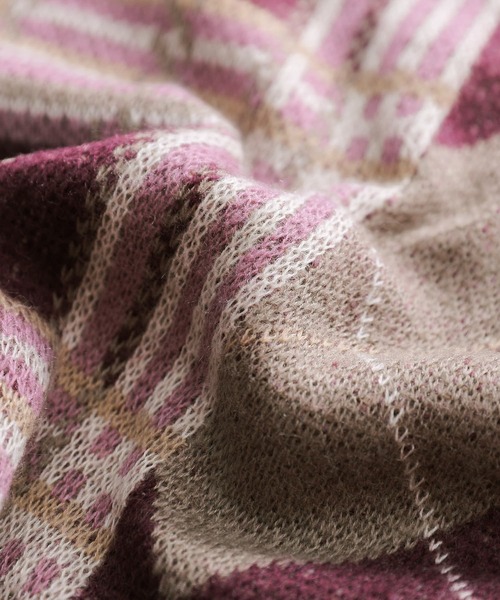 osharewalker（オシャレウォーカー）の「【廃盤】『アーガイル×チェック柄切替ニット』（ニット/セーター・レディース・イエロー/ボルドー・FREE）」の16枚目の写真