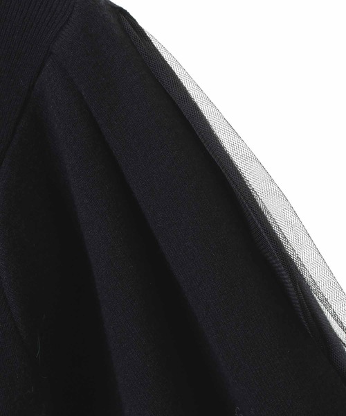 31 Sons de mode（トランテアン　ソン　ドゥ　モード）の「パフスリーブボウタイニット（ニット/セーター・レディース・オフホワイト/ブラック/ピンク・36）」の5枚目の写真