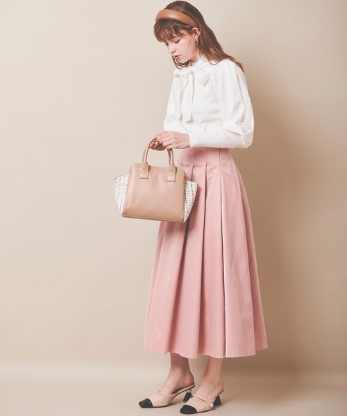 31 Sons de mode（トランテアン　ソン　ドゥ　モード）の「パフスリーブボウタイニット（ニット/セーター・レディース・オフホワイト/ブラック/ピンク・36）」の17枚目の写真