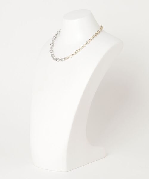 SETUP7（セットアップセブン）の「【SETUP7】バイカラーショートネックレス ※ INF（ネックレス・レディース・ゴールド系1・FREE）」の2枚目の写真