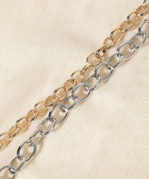 SETUP7（セットアップセブン）の「【SETUP7】バイカラーショートネックレス ※ INF（ネックレス・レディース・ゴールド系1・FREE）」の7枚目の写真