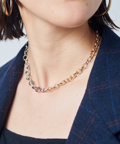 SETUP7（セットアップセブン）の「【SETUP7】バイカラーショートネックレス ※ INF（ネックレス・レディース・ゴールド系1・FREE）」の11枚目の写真