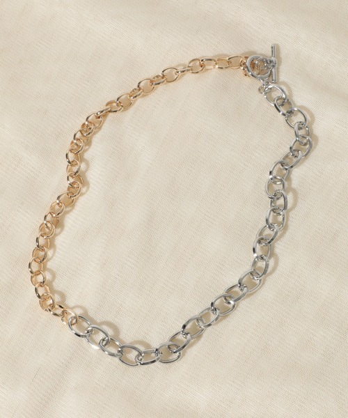 SETUP7（セットアップセブン）の「【SETUP7】バイカラーショートネックレス ※ INF（ネックレス・レディース・ゴールド系1・FREE）」の14枚目の写真