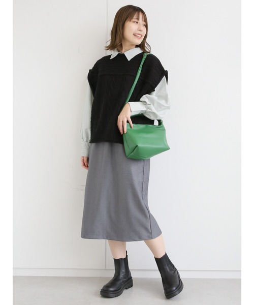 ehka sopo（エヘカソポ）の「無地／ストライプアソートシャツ（シャツ/ブラウス・レディース・オフホワイト/マスタード/グリーン・ﾌﾘ-）」の16枚目の写真