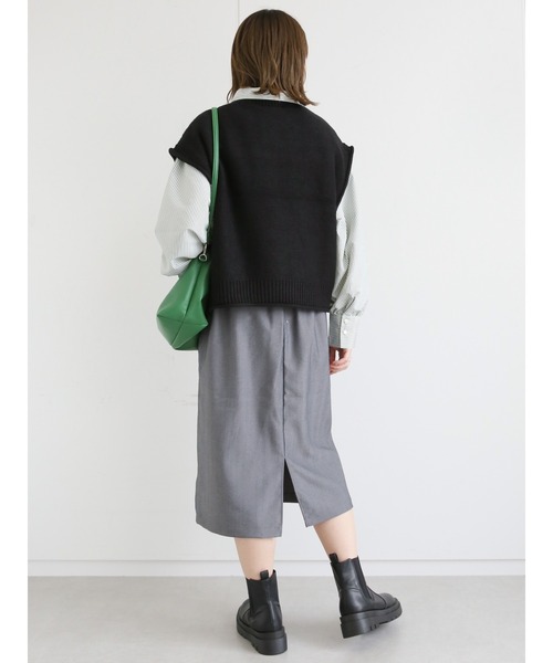 ehka sopo（エヘカソポ）の「無地／ストライプアソートシャツ（シャツ/ブラウス・レディース・オフホワイト/マスタード/グリーン・ﾌﾘ-）」の17枚目の写真