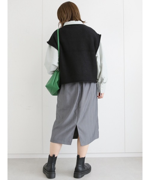 ehka sopo（エヘカソポ）の「無地／ストライプアソートシャツ（シャツ/ブラウス・レディース・オフホワイト/マスタード/グリーン・ﾌﾘ-）」の18枚目の写真