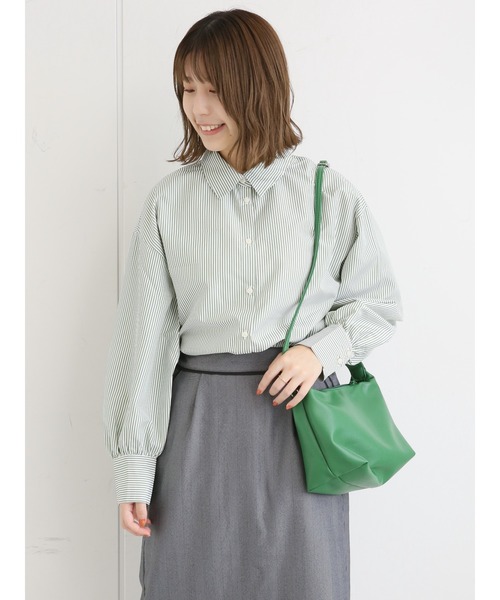 ehka sopo（エヘカソポ）の「無地／ストライプアソートシャツ（シャツ/ブラウス・レディース・オフホワイト/マスタード/グリーン・ﾌﾘ-）」の22枚目の写真