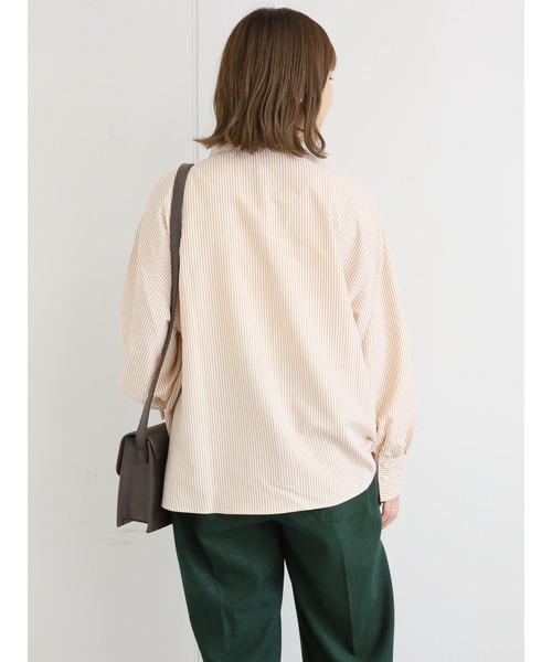 ehka sopo（エヘカソポ）の「無地／ストライプアソートシャツ（シャツ/ブラウス・レディース・オフホワイト/マスタード/グリーン・ﾌﾘ-）」の14枚目の写真