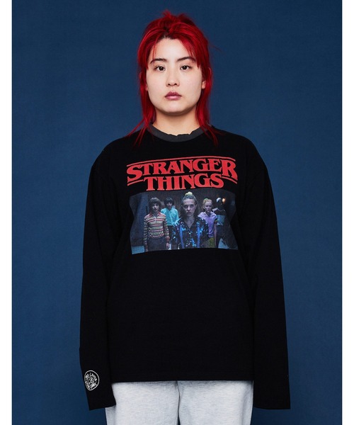 Little sunny bite（リトルサニーバイト）の「STRANGER THINGS × little sunny bite Photo long tee（Tシャツ/カットソー・レディース・ブラック/ピンク/ホワイト・SMALL/MEDIUM）」の2枚目の写真