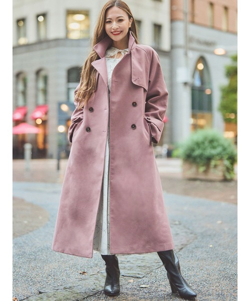 DURAS（デュラス）の「２ＷＡＹスタンドカラーコート（その他アウター・レディース・ブラック/ピンク/ブラウン/ホワイト・FREE）」の4枚目の写真