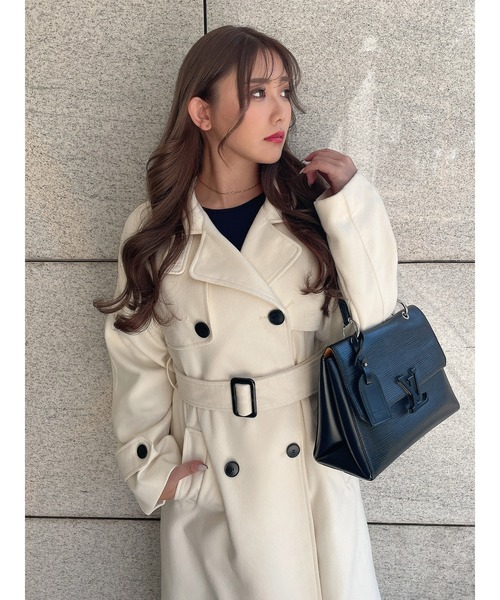 DURAS（デュラス）の「２ＷＡＹスタンドカラーコート（その他アウター・レディース・ブラック/ピンク/ブラウン/ホワイト・FREE）」の9枚目の写真