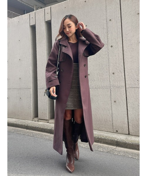 DURAS（デュラス）の「２ＷＡＹスタンドカラーコート（その他アウター・レディース・ブラック/ピンク/ブラウン/ホワイト・FREE）」の22枚目の写真