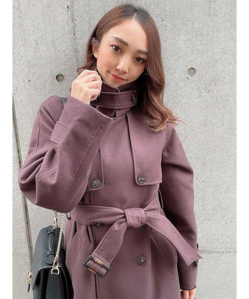 DURAS（デュラス）の「２ＷＡＹスタンドカラーコート（その他アウター・レディース・ブラック/ピンク/ブラウン/ホワイト・FREE）」の21枚目の写真