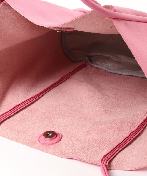 Fun & Daily（ファンアンドデイリー）の「F&D : ワイドPUトートバッグ（トートバッグ・レディース・ブラウン/ピンク/グリーン/アイボリー/ブラック・FREE）」の18枚目の写真