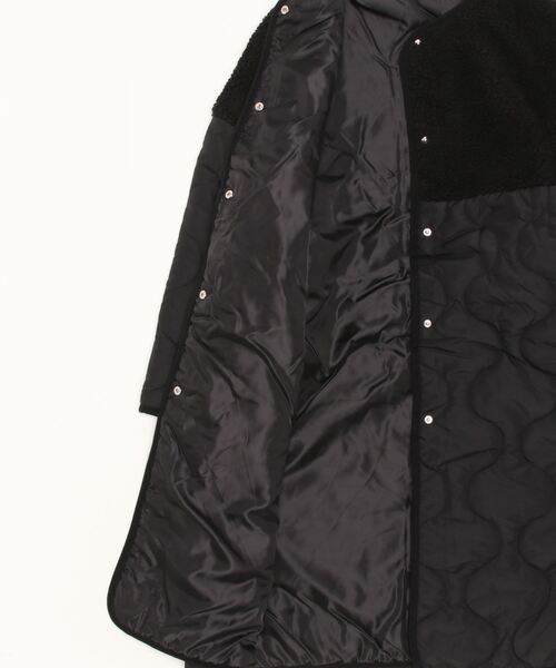 Per sist ence（パーシエンス）の「Per sist ence/パーシエンス　ボア切り替えキルトコート（ノーカラーコート・レディース・アイボリー/オリーブ/モカ/ブラック・FREE）」の6枚目の写真