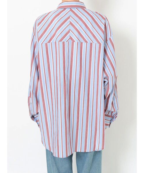 Ungrid（アングリッド）の「マルチストライプビッグシャツ（シャツ/ブラウス・レディース・ベージュ/ブルー・FREE）」の21枚目の写真