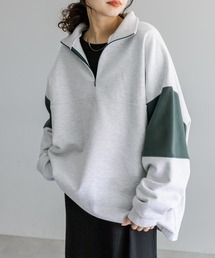 mystic | 配色ハーフZIPスウェット(スウェット)