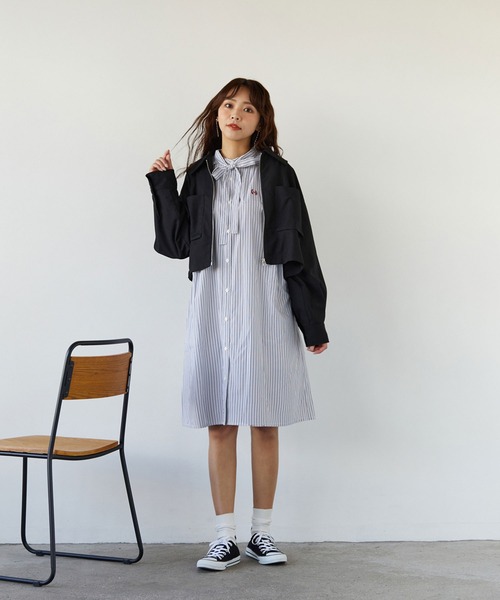 179/WG（イチナナキュウダブルジー）の「フラットカラー ショートジャケット（その他アウター・レディース・ベージュ/グレー/ブラック・MEDIUM）」の17枚目の写真