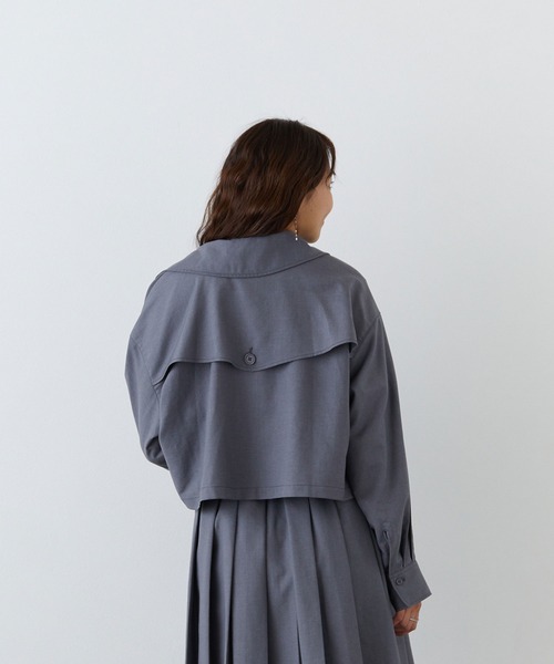 179/WG（イチナナキュウダブルジー）の「フラットカラー ショートジャケット（その他アウター・レディース・ベージュ/グレー/ブラック・MEDIUM）」の18枚目の写真