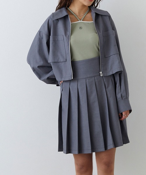 179/WG（イチナナキュウダブルジー）の「フラットカラー ショートジャケット（その他アウター・レディース・ベージュ/グレー/ブラック・MEDIUM）」の20枚目の写真