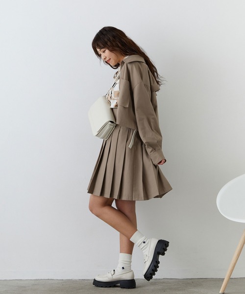 179/WG（イチナナキュウダブルジー）の「フラットカラー ショートジャケット（その他アウター・レディース・ベージュ/グレー/ブラック・MEDIUM）」の22枚目の写真