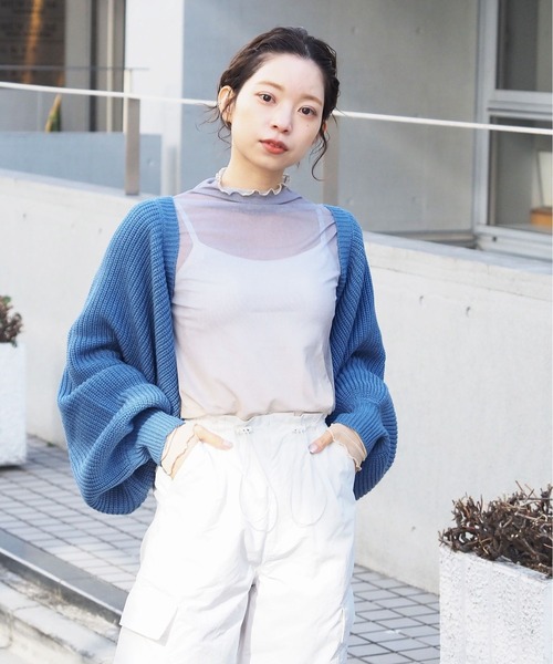 tiptop（ティップトップ）の「後ろリボンボレロカーディガン（カーディガン/ボレロ・レディース・ブルー/ブラック/アイボリー・FREE）」の20枚目の写真