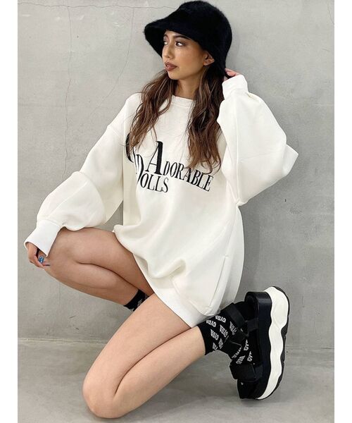 GYDA（ジェイダ）の「ADORABLE DOLLS GYDAバケットHAT（ハット・レディース・アイボリー/ブラック・FREE）」の6枚目の写真