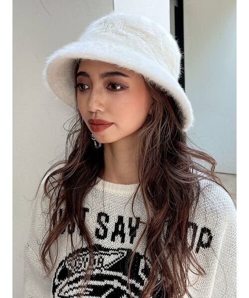 GYDA（ジェイダ）の「ADORABLE DOLLS GYDAバケットHAT（ハット・レディース・アイボリー/ブラック・FREE）」の8枚目の写真