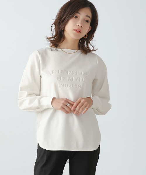 Bou Jeloud（ブージュルード）の「シャツドッキングエンボスプルオーバー（その他トップス・レディース・グレー/オフホワイト/ブラック・FREE）」の4枚目の写真