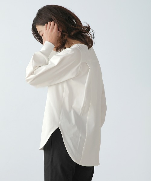 Bou Jeloud（ブージュルード）の「シャツドッキングエンボスプルオーバー（その他トップス・レディース・グレー/オフホワイト/ブラック・FREE）」の7枚目の写真