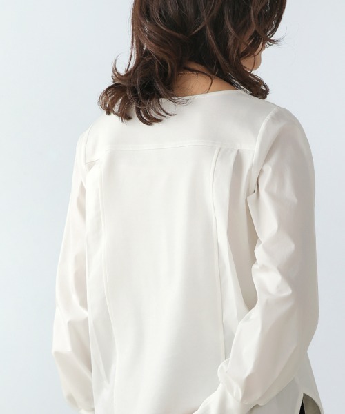 Bou Jeloud（ブージュルード）の「シャツドッキングエンボスプルオーバー（その他トップス・レディース・グレー/オフホワイト/ブラック・FREE）」の9枚目の写真