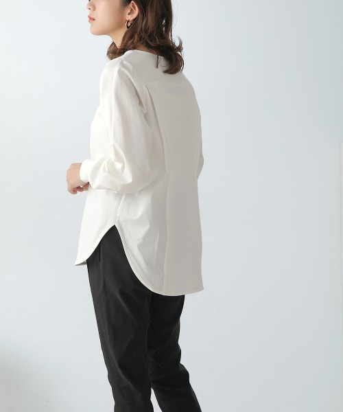 Bou Jeloud（ブージュルード）の「シャツドッキングエンボスプルオーバー（その他トップス・レディース・グレー/オフホワイト/ブラック・FREE）」の11枚目の写真