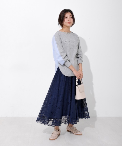 Bou Jeloud（ブージュルード）の「シャツドッキングエンボスプルオーバー（その他トップス・レディース・グレー/オフホワイト/ブラック・FREE）」の15枚目の写真