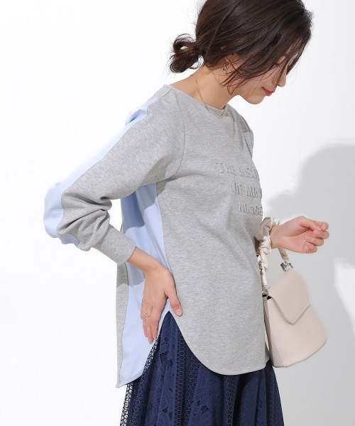 Bou Jeloud（ブージュルード）の「シャツドッキングエンボスプルオーバー（その他トップス・レディース・グレー/オフホワイト/ブラック・FREE）」の19枚目の写真