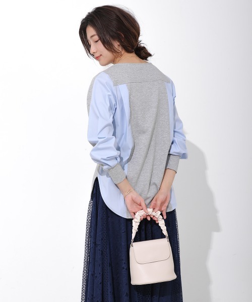 Bou Jeloud（ブージュルード）の「シャツドッキングエンボスプルオーバー（その他トップス・レディース・グレー/オフホワイト/ブラック・FREE）」の20枚目の写真