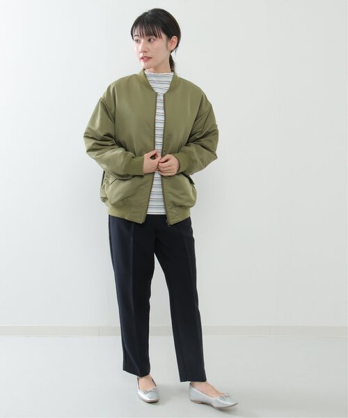 ikka（イッカ）の「2WAYキルトMA-1（MA-1・レディース・ブラック/グリーン系その他/オフホワイト・FREE）」の9枚目の写真