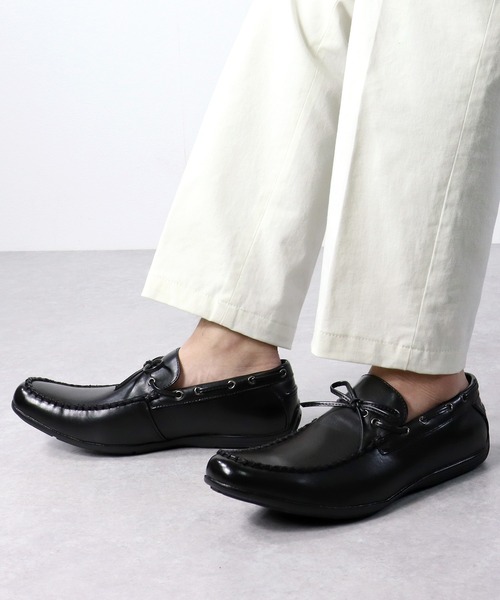 LASSU&FRISS(ラスアンドフリス)の「軽量ドライビングシューズ レースアップシューズ(モカシン/デッキシューズ・メンズ・ホワイト/ブラック/ブラウン・40/41/43/39/42/44)」の1枚目の写真