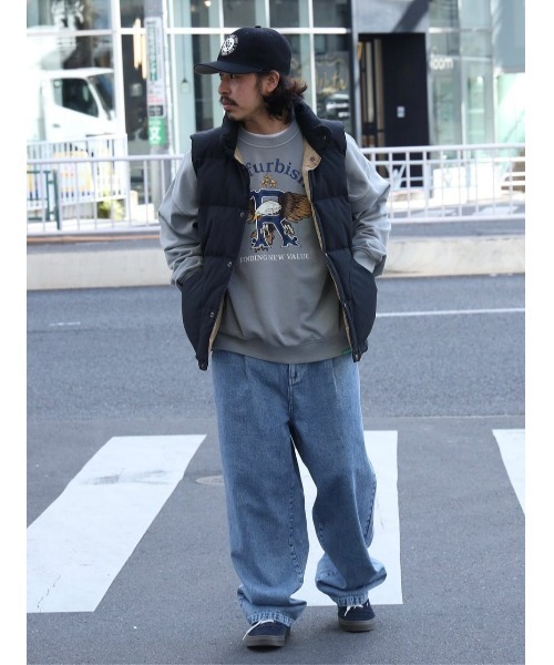 Right-on（ライトオン）の「【Refurbish】ユーズドライクワイドデニム（デニムパンツ・メンズ・ライトインディゴブルー/ダークインディゴブルー/ダークグレー・M/L/XL）」の17枚目の写真