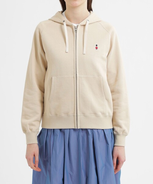 MACKINTOSH PHILOSOPHY(マッキントッシュ フィロソフィー)の「バッキンガムベア コットン裏毛フルジップパーカー(パーカー・レディース・ライトベージュ/ダークネイビー・38)」の5枚目の写真