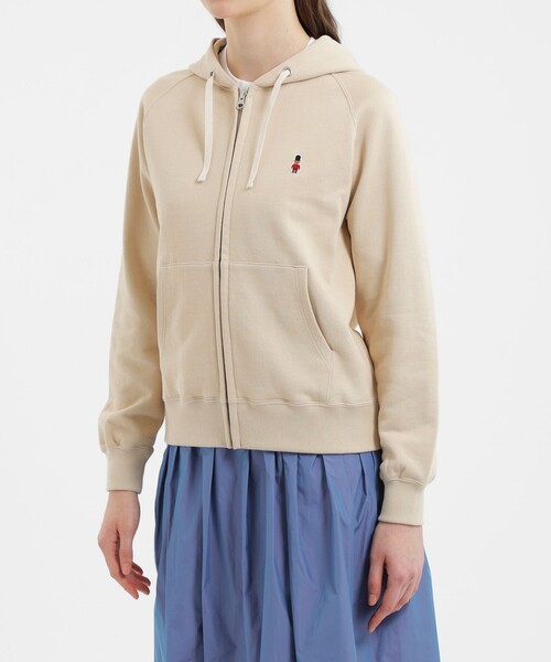 MACKINTOSH PHILOSOPHY(マッキントッシュ フィロソフィー)の「バッキンガムベア コットン裏毛フルジップパーカー(パーカー・レディース・ライトベージュ/ダークネイビー・38)」の6枚目の写真